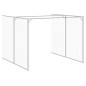 vidaXL Hundehütte mit Auslauf Hellgrau 214x661x181 cm Verzinkter Stahl