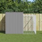 vidaXL Hundehütte mit Auslauf Hellgrau 214x253x181 cm Verzinkter Stahl vidaXL Hundehütte mit Auslauf Hellgrau 214x253x181 cm Verzinkter Stahl