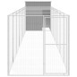 vidaXL Hundehütte mit Auslauf Hellgrau 165x863x181 cm Verzinkter Stahl vidaXL Hundehütte mit Auslauf Hellgrau 165x863x181 cm Verzinkter Stahl