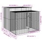 vidaXL Hundehütte mit Auslauf Anthrazit 214x253x181cm Verzinkter Stahl vidaXL Hundehütte mit Auslauf Anthrazit 214x253x181cm Verzinkter Stahl