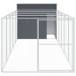 vidaXL Hundehütte mit Auslauf Anthrazit 214x661x181cm Verzinkter Stahl vidaXL Hundehütte mit Auslauf Anthrazit 214x661x181cm Verzinkter Stahl