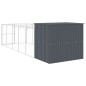 vidaXL Hundehütte mit Auslauf Anthrazit 214x661x181cm Verzinkter Stahl vidaXL Hundehütte mit Auslauf Anthrazit 214x661x181cm Verzinkter Stahl