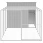 vidaXL Hundehütte mit Auslauf Hellgrau 214x457x181 cm Verzinkter Stahl vidaXL Hundehütte mit Auslauf Hellgrau 214x457x181 cm Verzinkter Stahl