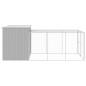 vidaXL Hundehütte mit Auslauf Hellgrau 214x457x181 cm Verzinkter Stahl vidaXL Hundehütte mit Auslauf Hellgrau 214x457x181 cm Verzinkter Stahl