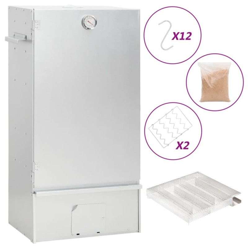 vidaXL Räucherofen mit Kaltrauchgenerator Verzinkter Stahl vidaXL Räucherofen mit Kaltrauchgenerator Verzinkter Stahl