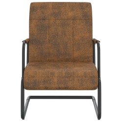 vidaXL Freischwinger Braun Stoff