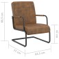 vidaXL Freischwinger Braun Stoff vidaXL Freischwinger Braun Stoff