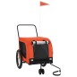 vidaXL Fahrradanhänger Hunde Orange und Schwarz Oxford-Gewebe & Eisen vidaXL Fahrradanhänger Hunde Orange und Schwarz Oxford-Gewebe & Eisen