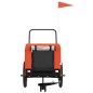 vidaXL Fahrradanhänger Hunde Orange und Schwarz Oxford-Gewebe & Eisen vidaXL Fahrradanhänger Hunde Orange und Schwarz Oxford-Gewebe & Eisen