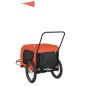 vidaXL Fahrradanhänger Hunde Orange und Schwarz Oxford-Gewebe & Eisen vidaXL Fahrradanhänger Hunde Orange und Schwarz Oxford-Gewebe & Eisen