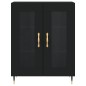vidaXL Highboard Schwarz 69,5x34x180 cm Holzwerkstoff
