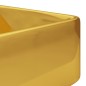 vidaXL Waschbecken mit Wasserhahnloch 48 x 37 x 13,5 cm Keramik Golden vidaXL Waschbecken mit Wasserhahnloch 48 x 37 x 13,5 cm Keramik Golden