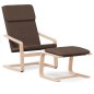 vidaXL Relaxsessel mit Hocker Dunkelbraun Stoff vidaXL Relaxsessel mit Hocker Dunkelbraun Stoff