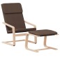 vidaXL Relaxsessel mit Hocker Dunkelbraun Stoff vidaXL Relaxsessel mit Hocker Dunkelbraun Stoff