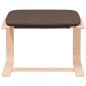 vidaXL Relaxsessel mit Hocker Dunkelbraun Stoff vidaXL Relaxsessel mit Hocker Dunkelbraun Stoff