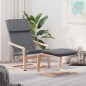vidaXL Relaxsessel mit Hocker Dunkelgrau Stoff vidaXL Relaxsessel mit Hocker Dunkelgrau Stoff