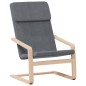 vidaXL Relaxsessel mit Hocker Dunkelgrau Stoff vidaXL Relaxsessel mit Hocker Dunkelgrau Stoff