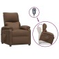 vidaXL Aufstehsessel Braun Stoff vidaXL Aufstehsessel Braun Stoff