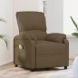 vidaXL Massagesessel mit Aufstehhilfe Braun Stoff vidaXL Massagesessel mit Aufstehhilfe Braun Stoff