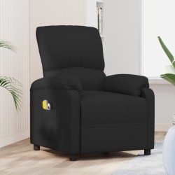 vidaXL Massagesessel mit Aufstehhilfe Schwarz Stoff
