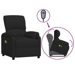 vidaXL Massagesessel mit Aufstehhilfe Schwarz Stoff