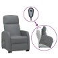 vidaXL Massagesessel mit Aufstehhilfe Grau Kunstleder vidaXL Massagesessel mit Aufstehhilfe Grau Kunstleder