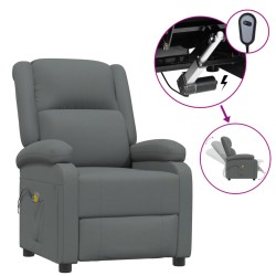 vidaXL Massagesessel Elektrisch Dunkelgrau Stoff