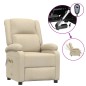 vidaXL Massagesessel Elektrisch Creme Stoff vidaXL Massagesessel Elektrisch Creme Stoff