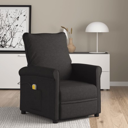 vidaXL Massagesessel Schwarz Stoff
