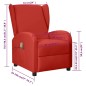 vidaXL Ohrensessel mit Massagefunktion Weinrot Kunstleder vidaXL Ohrensessel mit Massagefunktion Weinrot Kunstleder