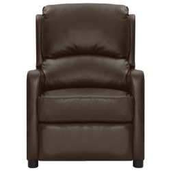 vidaXL Massagesessel Braun Glänzendes Kunstleder