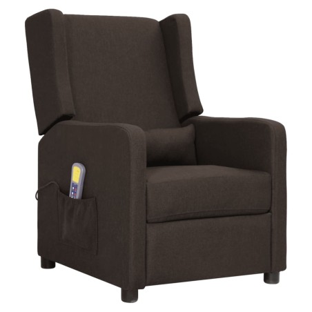 vidaXL Massagesessel Dunkelbraun Stoff
