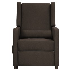 vidaXL Massagesessel Dunkelbraun Stoff