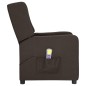 vidaXL Massagesessel Dunkelbraun Stoff vidaXL Massagesessel Dunkelbraun Stoff
