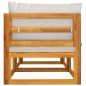 Modular-Ecksofas 2 Stk. mit Hellgrauen Kissen Massivholz Akazie Modular-Ecksofas 2 Stk. mit Hellgrauen Kissen Massivholz Akazie