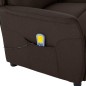 vidaXL Massagesessel Dunkelbraun Stoff vidaXL Massagesessel Dunkelbraun Stoff