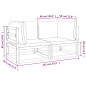 Modular-Ecksofas 2 Stk. mit Hellgrauen Kissen Massivholz Akazie Modular-Ecksofas 2 Stk. mit Hellgrauen Kissen Massivholz Akazie