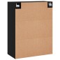 vidaXL Wandschränke 2 Stk. Schwarz Holzwerkstoff vidaXL Wandschränke 2 Stk. Schwarz Holzwerkstoff