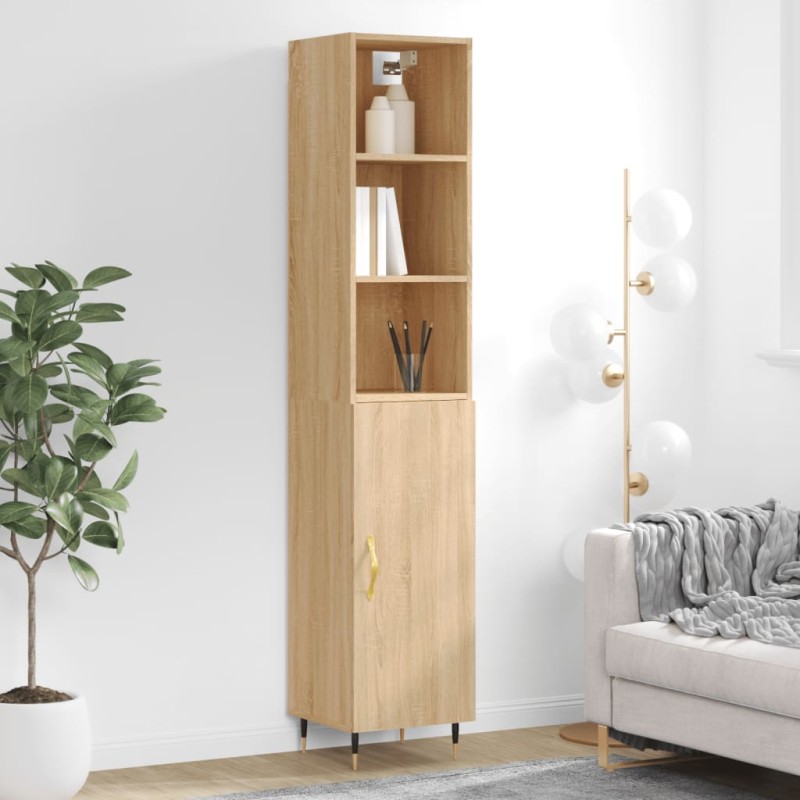 vidaXL Highboard Sonoma-Eiche 34,5x34x180 cm Holzwerkstoff vidaXL Highboard Sonoma-Eiche 34,5x34x180 cm Holzwerkstoff