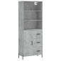 vidaXL Highboard Betongrau 69,5x34x180 cm Holzwerkstoff vidaXL Highboard Betongrau 69,5x34x180 cm Holzwerkstoff