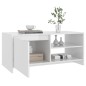 vidaXL Couchtisch Hochglanz-Weiß 102x50x45 cm Holzwerkstoff vidaXL Couchtisch Hochglanz-Weiß 102x50x45 cm Holzwerkstoff