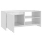 vidaXL Couchtisch Hochglanz-Weiß 102x50x45 cm Holzwerkstoff vidaXL Couchtisch Hochglanz-Weiß 102x50x45 cm Holzwerkstoff