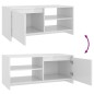 vidaXL Couchtisch Hochglanz-Weiß 102x50x45 cm Holzwerkstoff vidaXL Couchtisch Hochglanz-Weiß 102x50x45 cm Holzwerkstoff