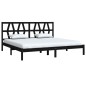 vidaXL Massivholzbett Schwarz Kiefer 200x200 cm vidaXL Massivholzbett Schwarz Kiefer 200x200 cm