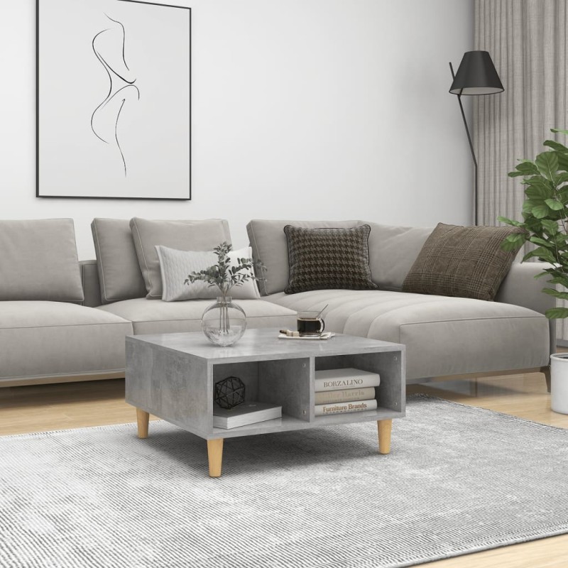 vidaXL Couchtisch Betongrau 60x60x30 cm Holzwerkstoff vidaXL Couchtisch Betongrau 60x60x30 cm Holzwerkstoff