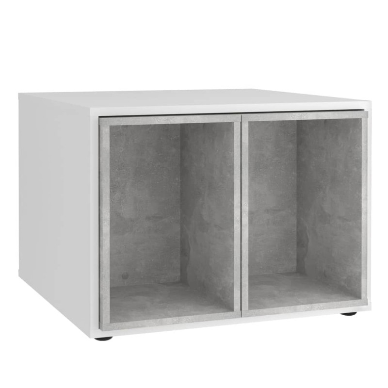 FMD Couchtisch mit 2 Beistelltischen 67,5x67,5x50 cm Weiß Beton-Optik FMD Couchtisch mit 2 Beistelltischen 67,5x67,5x50 cm Weiß Beton-Optik