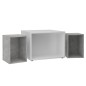 FMD Couchtisch mit 2 Beistelltischen 67,5x67,5x50 cm Weiß Beton-Optik FMD Couchtisch mit 2 Beistelltischen 67,5x67,5x50 cm Weiß Beton-Optik