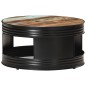 vidaXL Couchtisch Schwarz 68x68x36 cm Altholz Massiv vidaXL Couchtisch Schwarz 68x68x36 cm Altholz Massiv