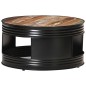 vidaXL Couchtisch Schwarz 68x68x36 cm Altholz Massiv vidaXL Couchtisch Schwarz 68x68x36 cm Altholz Massiv