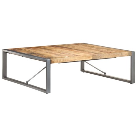 vidaXL Couchtisch 120x120x40 cm Raues Mangoholz